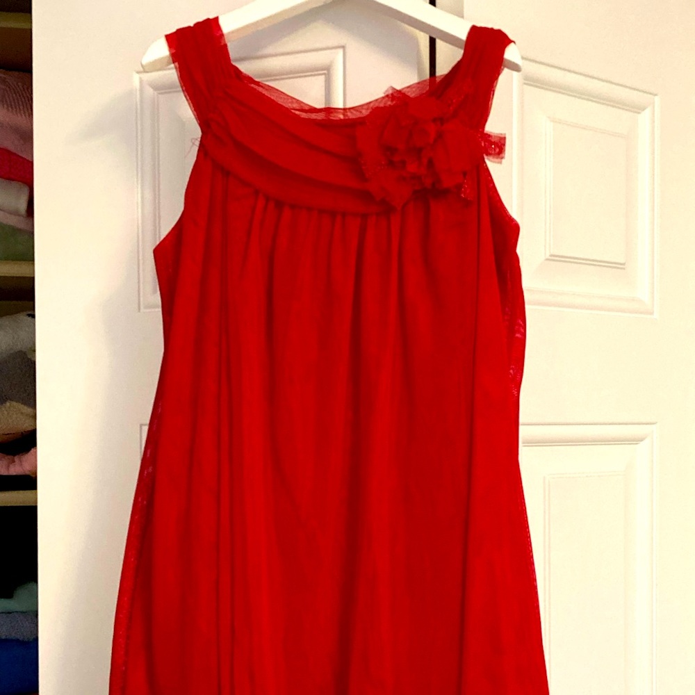 Zara Girls holiday Red tulle party dress.  Size 9/10 (140). Like new!